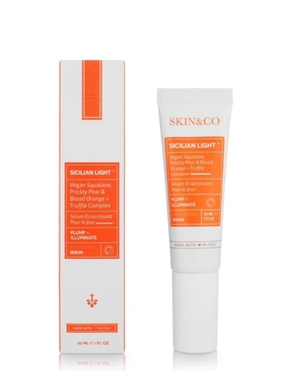 SKIN&CO Sicilian Light Brightening Serum 30ml Vitamin C Squalane NEW